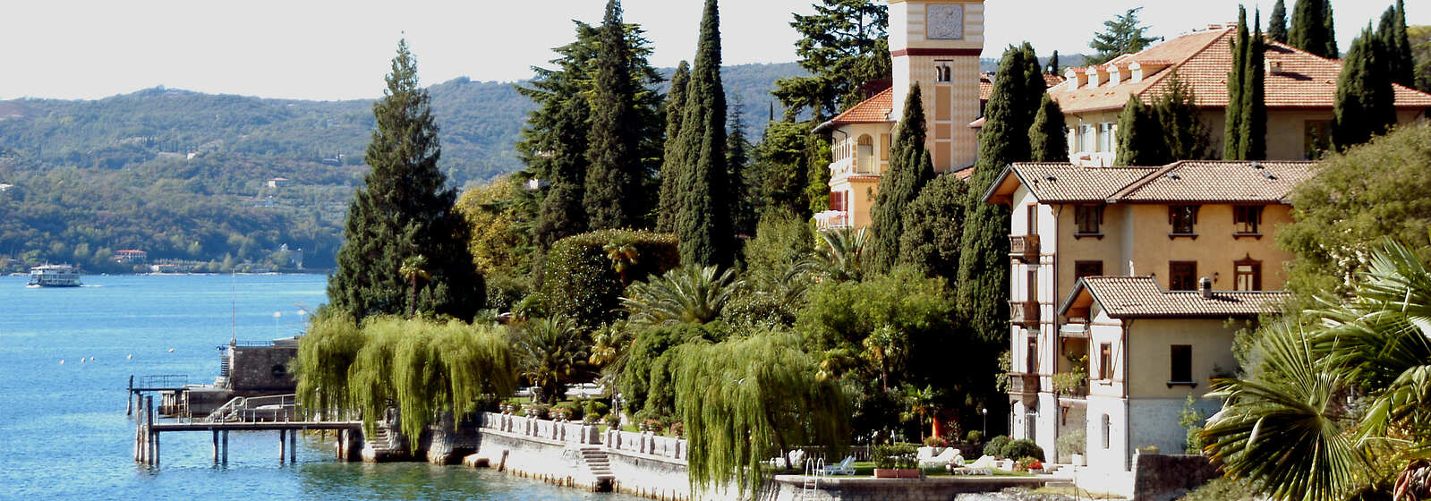 The Grand Hotel Fasano & Villa Principe from the lake water