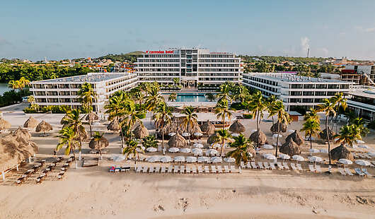 Aerial View of Mangrove Beach Corendon Curacao
