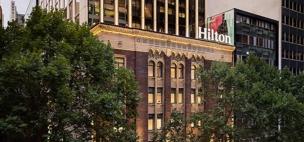 This is the Hero Shot for the hotel showing the seamless blend of heritage and modern architecture. 