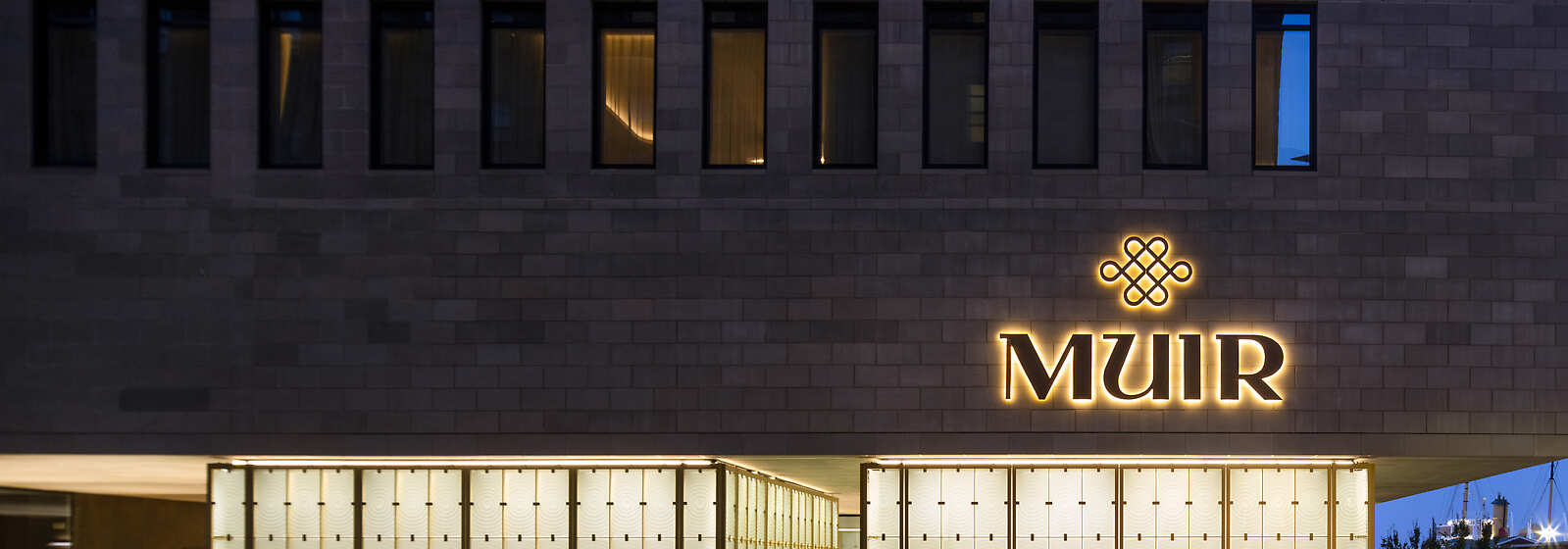 Exterior of Muir Hotel from Lower Water Street