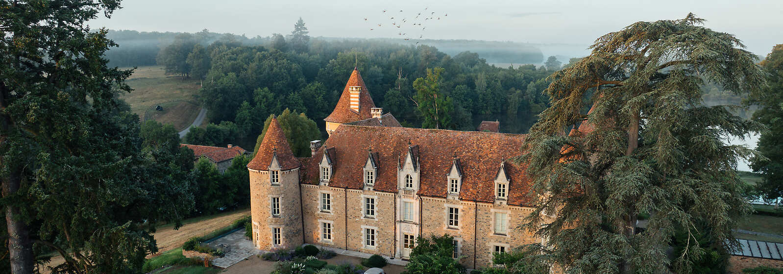 Aerial View of Domaine des Etangs, Auberge Collection