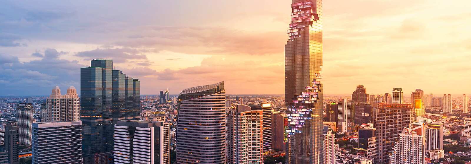 The Mahanakhon Building where The Standard, Bangkok Mahanakhon is located.