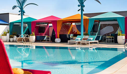 Florida's Most Colorful Pool Deck at Lake Nona Wave Hotel
