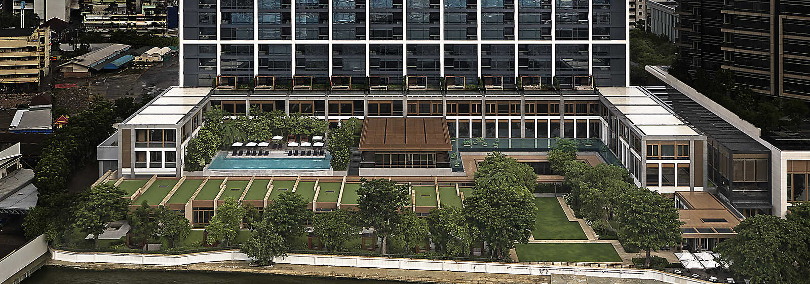 Capella Bangkok Paying Homage to the River. All accommodations and facilities are facing the river.