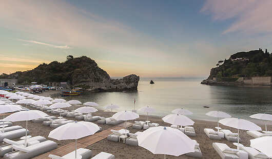 Private Beach at the Mazzarò Sea Palace