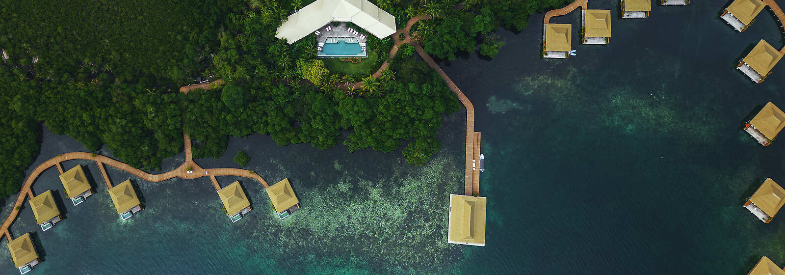 Aerial view of resort