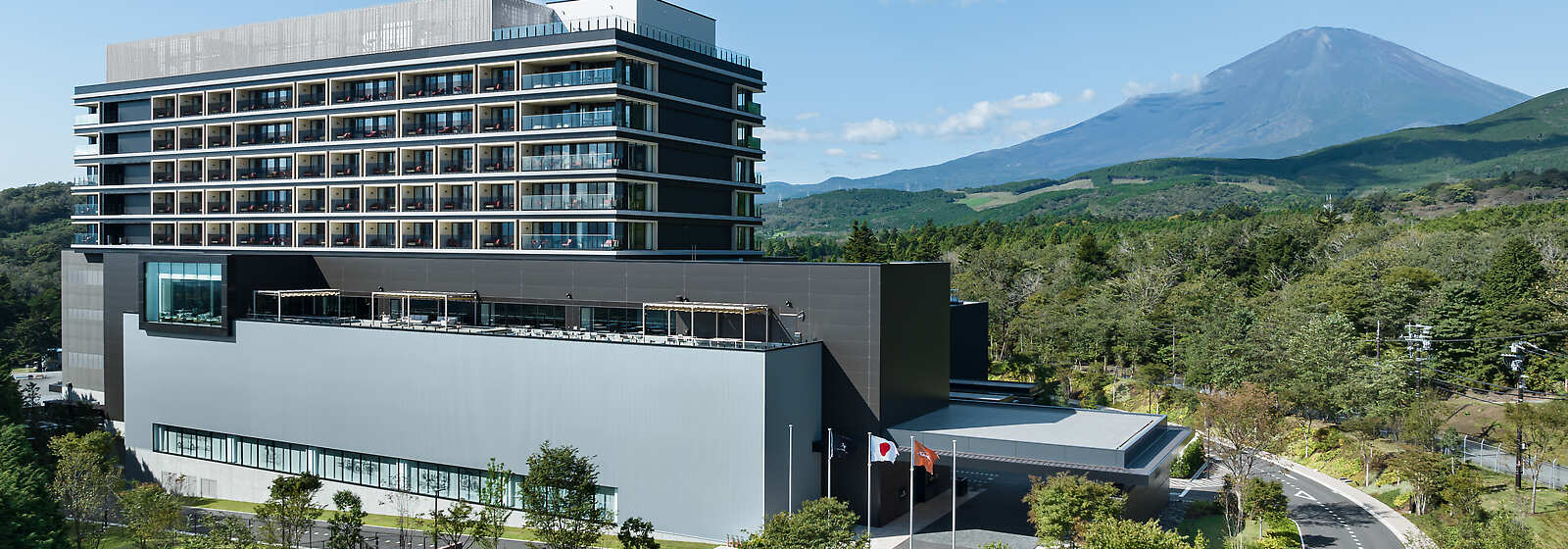 Hotel Exterior with Mt. Fuji