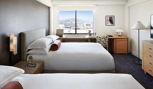 Perfect for families, rooms with two queen beds with views of the San Francisco Bay