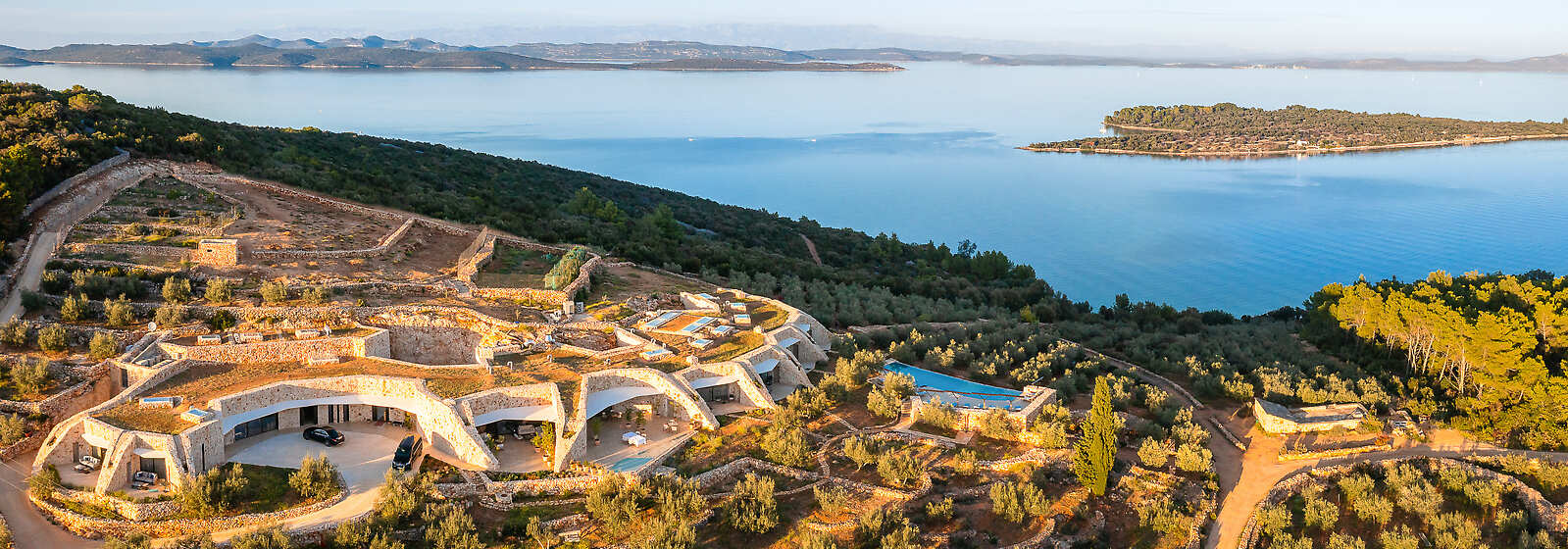 Aerial view of resort