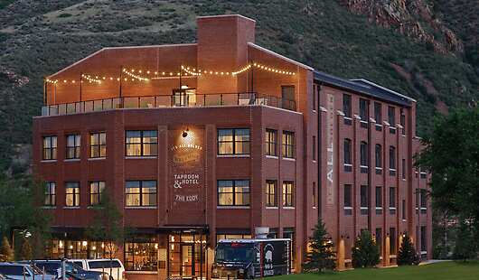 The Eddy Taproom & Hotel opened on June 1, 2021 with Lookout Mountain as the beautiful backdrop in Golden, Colorado.