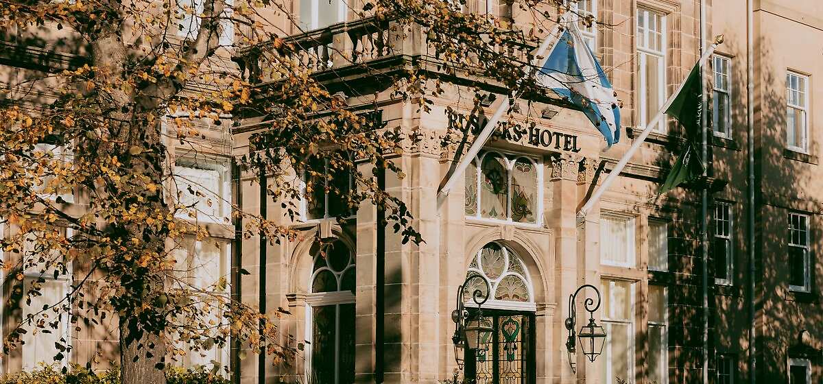 Exterior view of the main entrance.