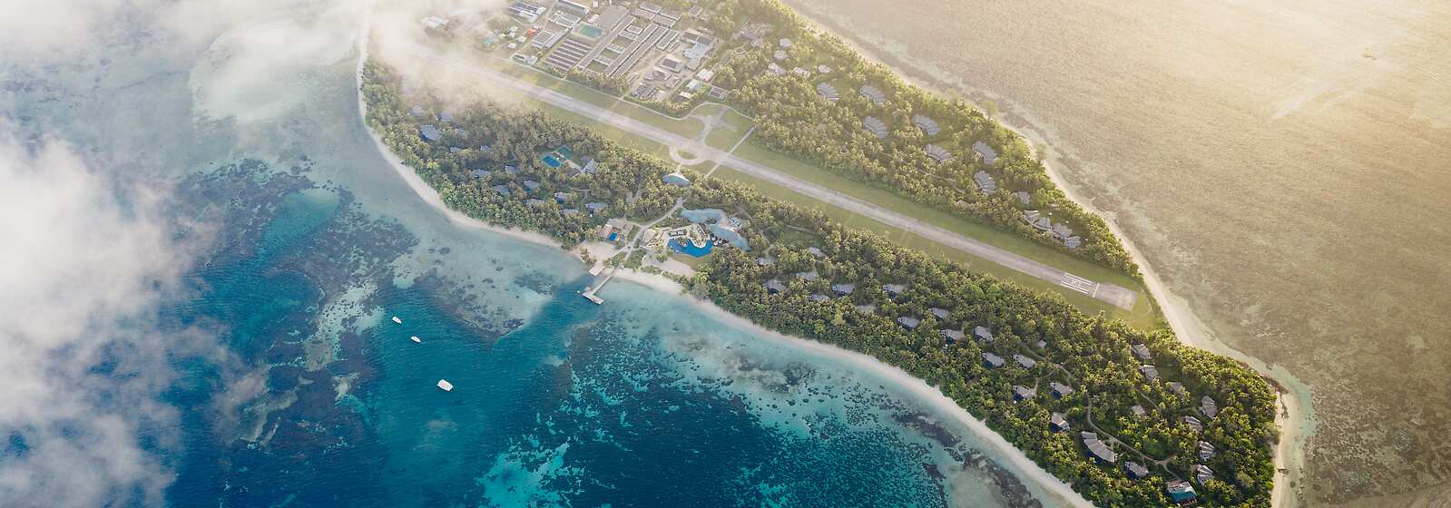 Aerial View of Waldorf Astoria Seychelles Platte Island