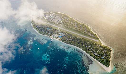Aerial View of Waldorf Astoria Seychelles Platte Island
