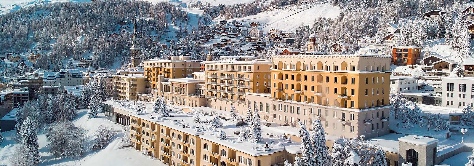 Aerial View of Kulm Hotel St. Moritz