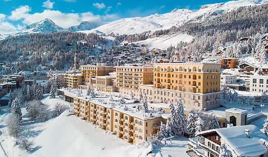 Aerial View of Kulm Hotel St. Moritz