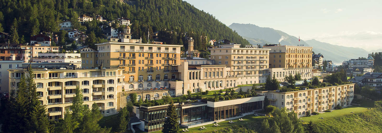 Aerial View of Kulm Hotel St. Moritz