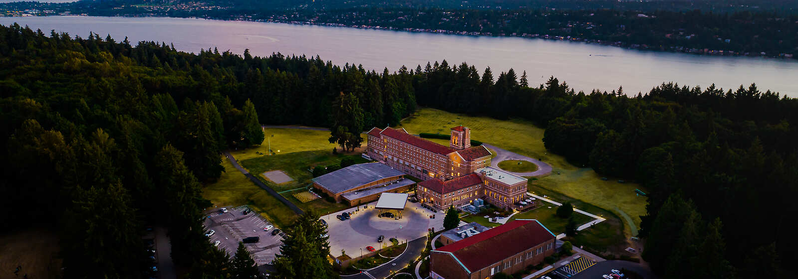 Aerial View of The Lodge at St. Edward State Park Seattle/Kirkland