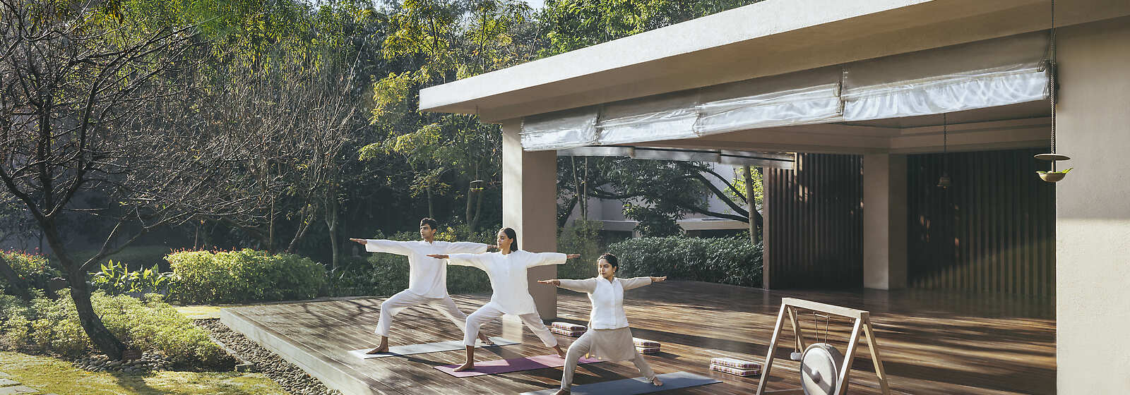 Yoga at Temple area of Six Senses Vana