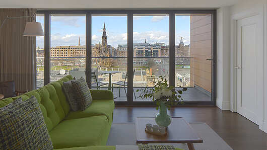 Deluxe Two Bedroom Apartment with city views
