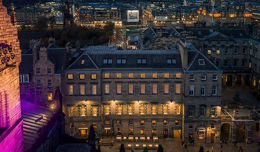 Old Town Chambers historic location on Edinburgh's Royal Mile