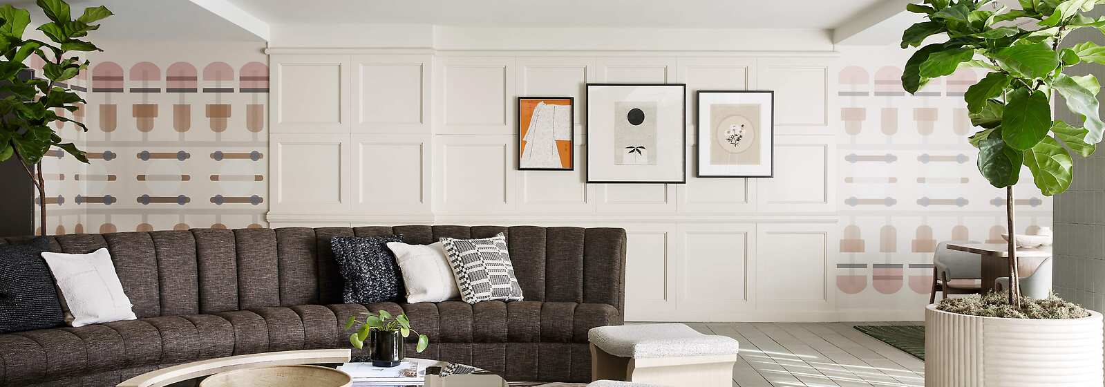 The living room hosts a daily morning kick start with coffee and tea and  nightly social hour.