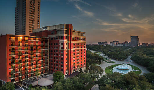 Hotel ZaZa Exterior and Medical Center Background