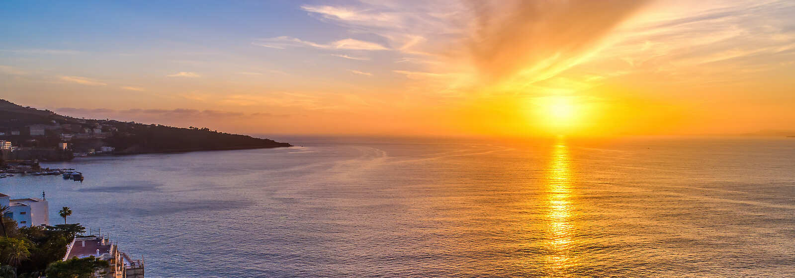 Hotel at Sunset time