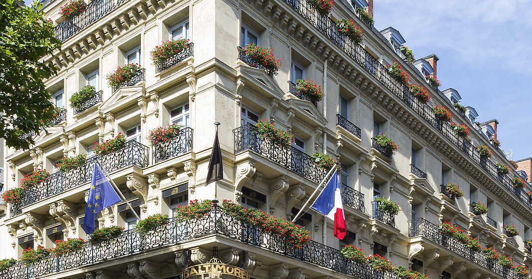 Hotel's Haussmannian façade.