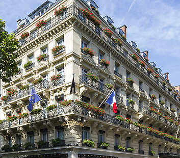 Hotel's Haussmannian façade.