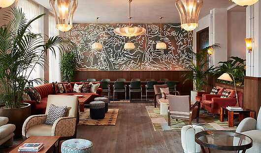 It’s the perfect spot to enjoy a relaxing morning coffee or evening tipple with friends while perched around the large wooden bar.