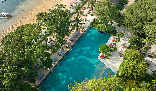 Aerial View of Main Pool and Beach