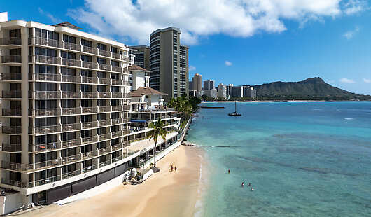 Aerial view from the beach