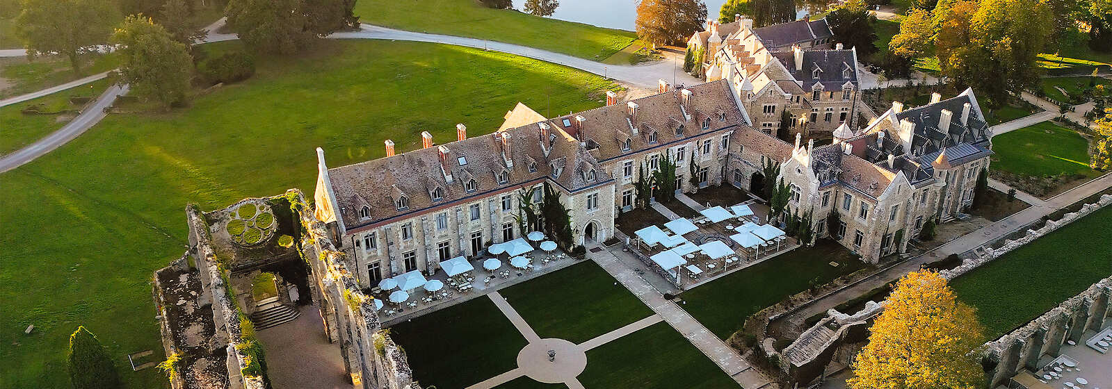 Aerial View of Domaine Abbaye des Vaux-De-Cernay