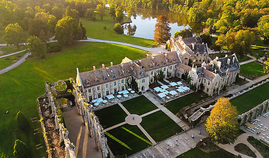 Aerial View of Domaine Abbaye des Vaux-De-Cernay