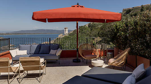 Overlooking the Tuscan Hills and Valleys, Porto Ercole, and the Ocean