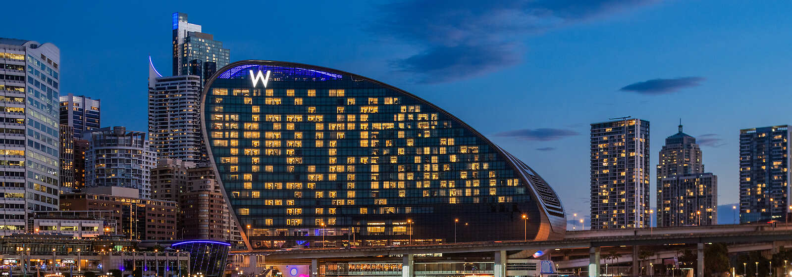 W Sydney Exterior at Twilight 