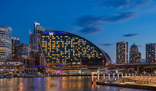 W Sydney Exterior at Twilight 