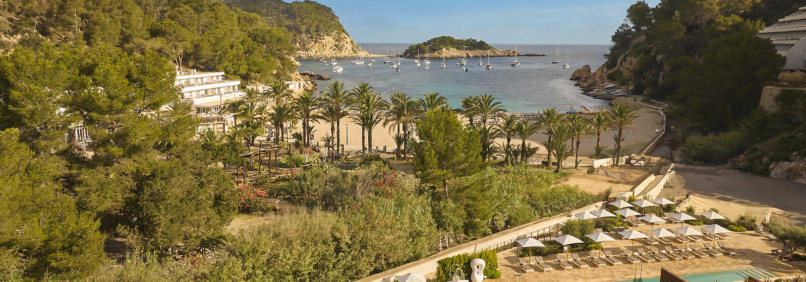 View of the public beach in front of the hotel