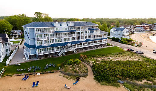 Rear of the hotel as seen from the water looking north.