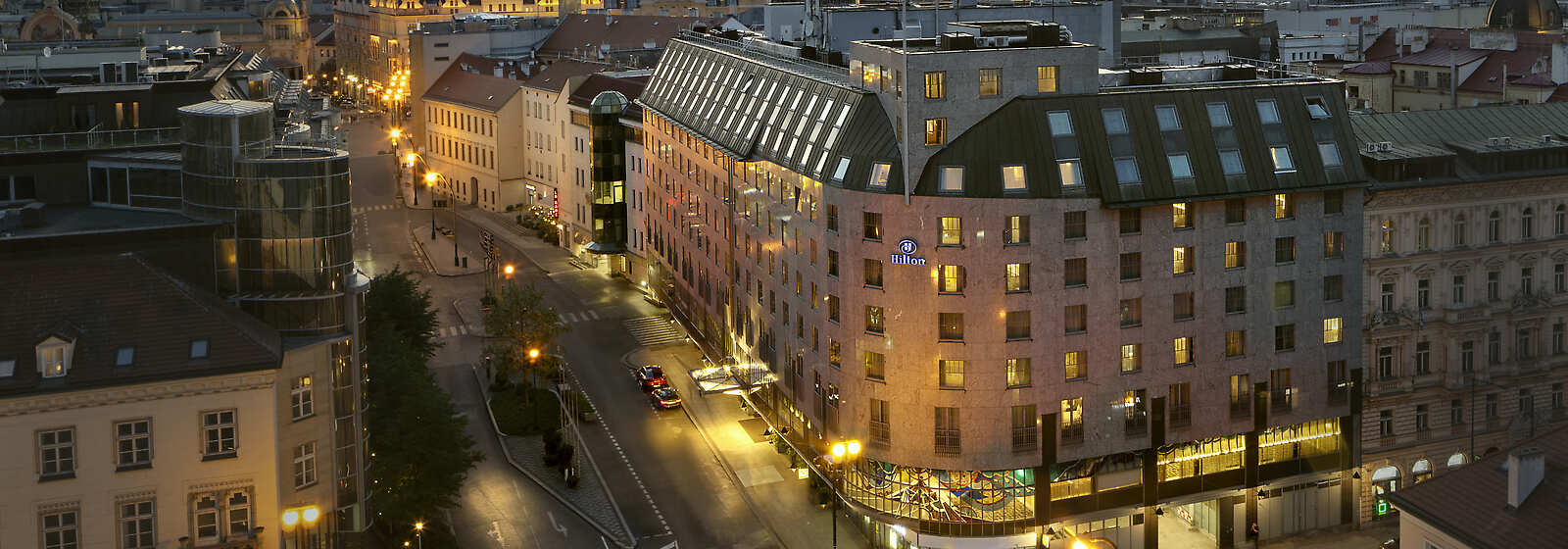 Aerial View of Hilton Prague Old Town