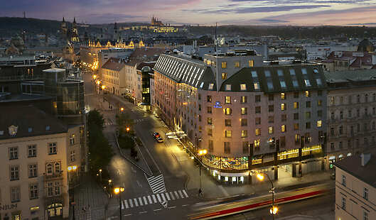 Aerial View of Hilton Prague Old Town