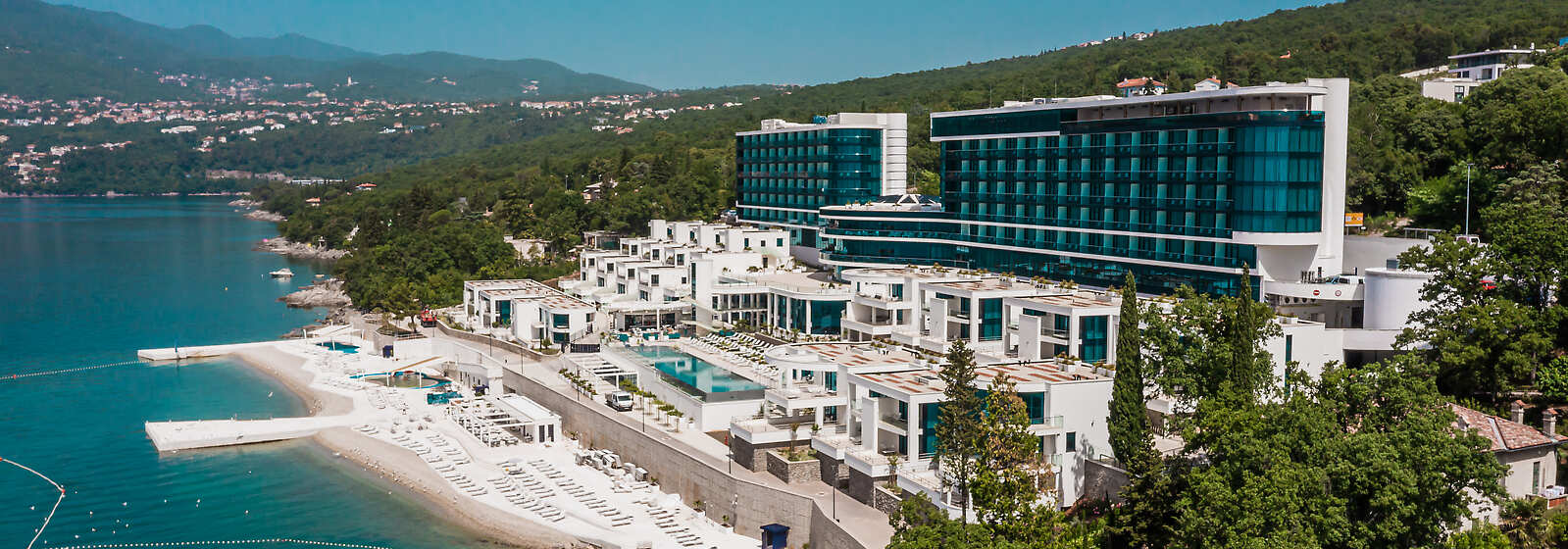 Beach front location with 200 m. long beach 