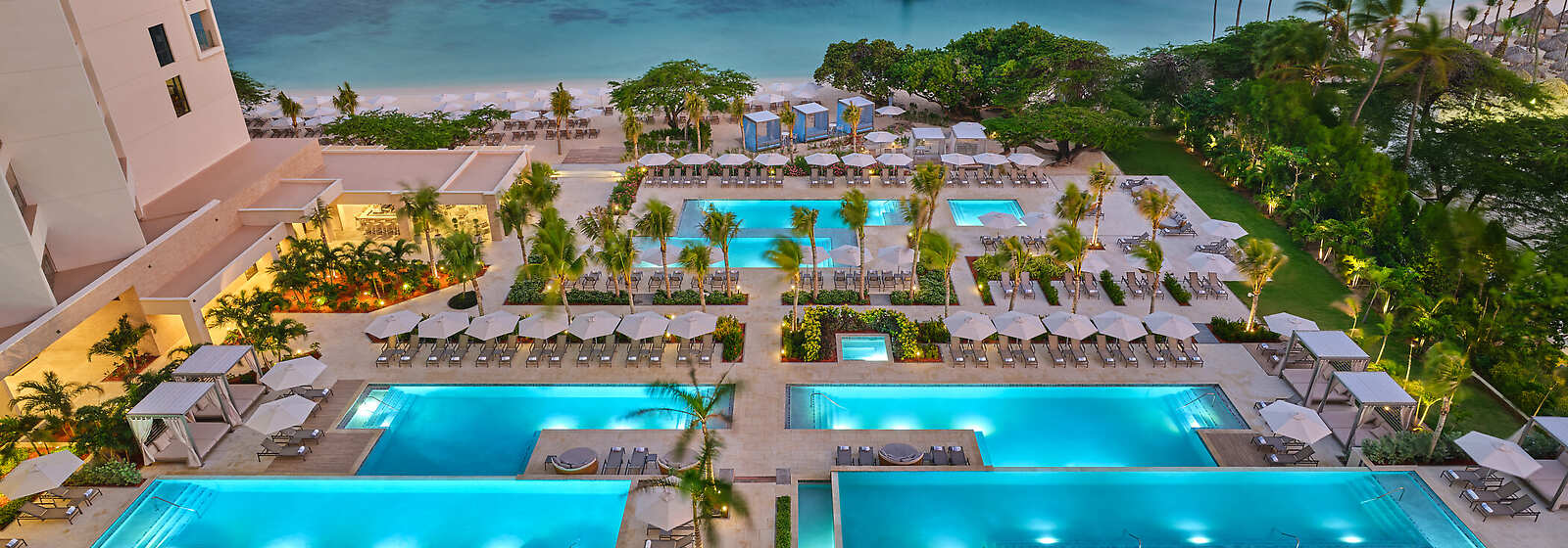 Aerial View of Swimming Pools