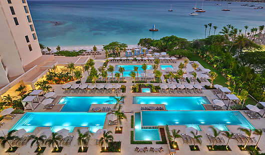 Aerial View of Swimming Pools