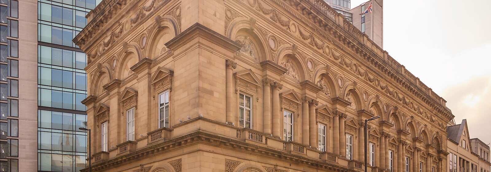 Daytime exterior of The Edwardian Manchester Hotel