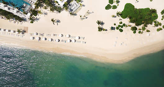 Aerial View of SLS Playa Mujeres Beach