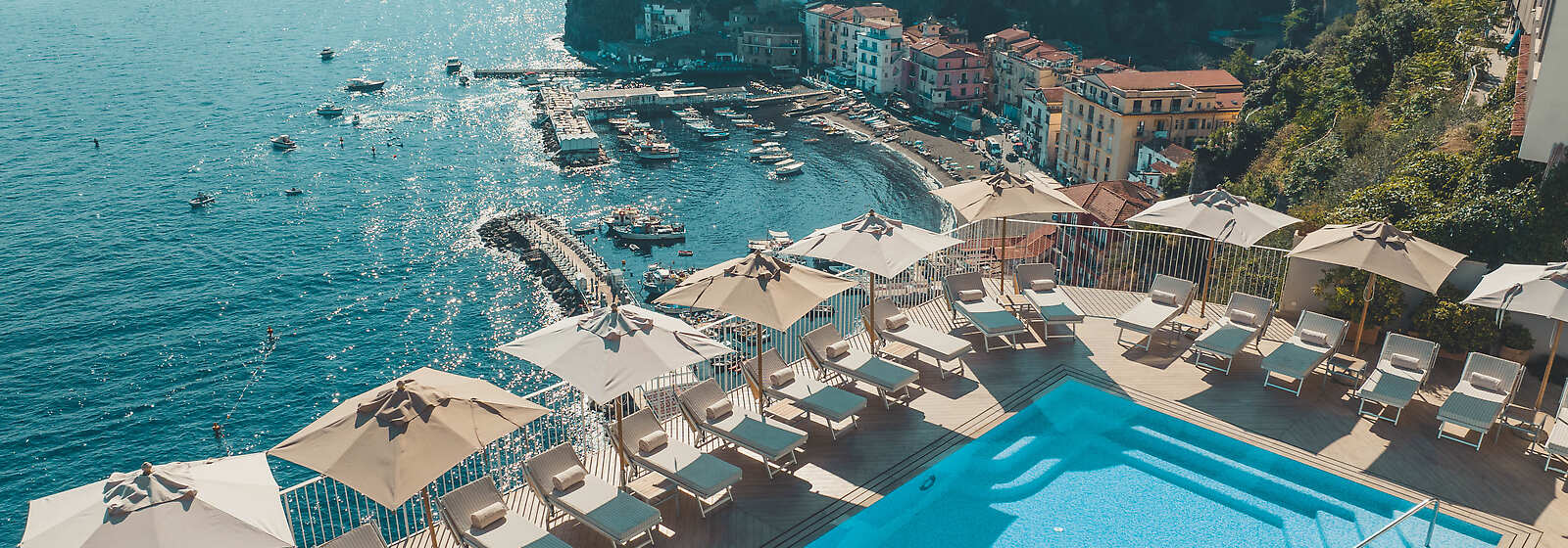 Aerial View of Panoramic Swimming Pool