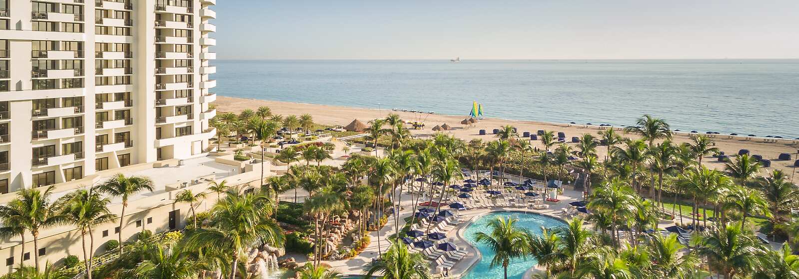 Aerial View of Fort Lauderdale Marriott Harbor Beach Resort & Spa
