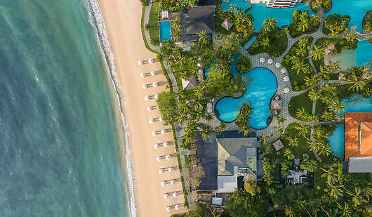 Aerial View of The Laguna, a Luxury Collection Resort & Spa, Bali
