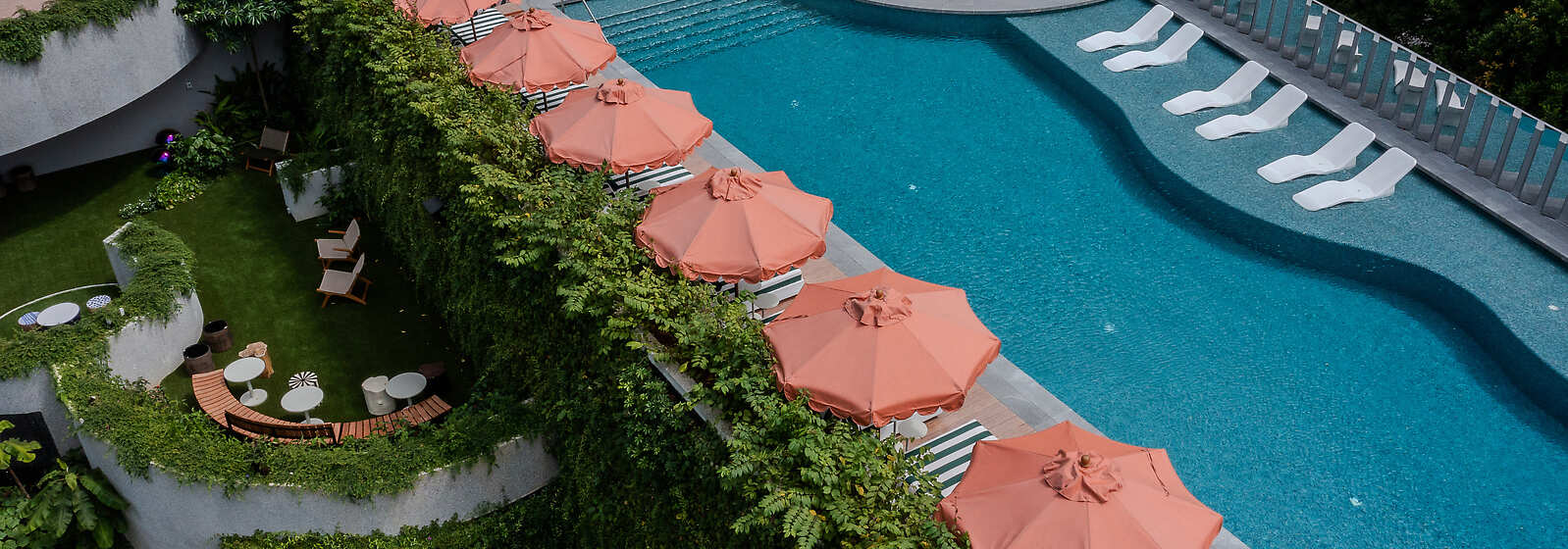 Aerial View of Swimming Pool